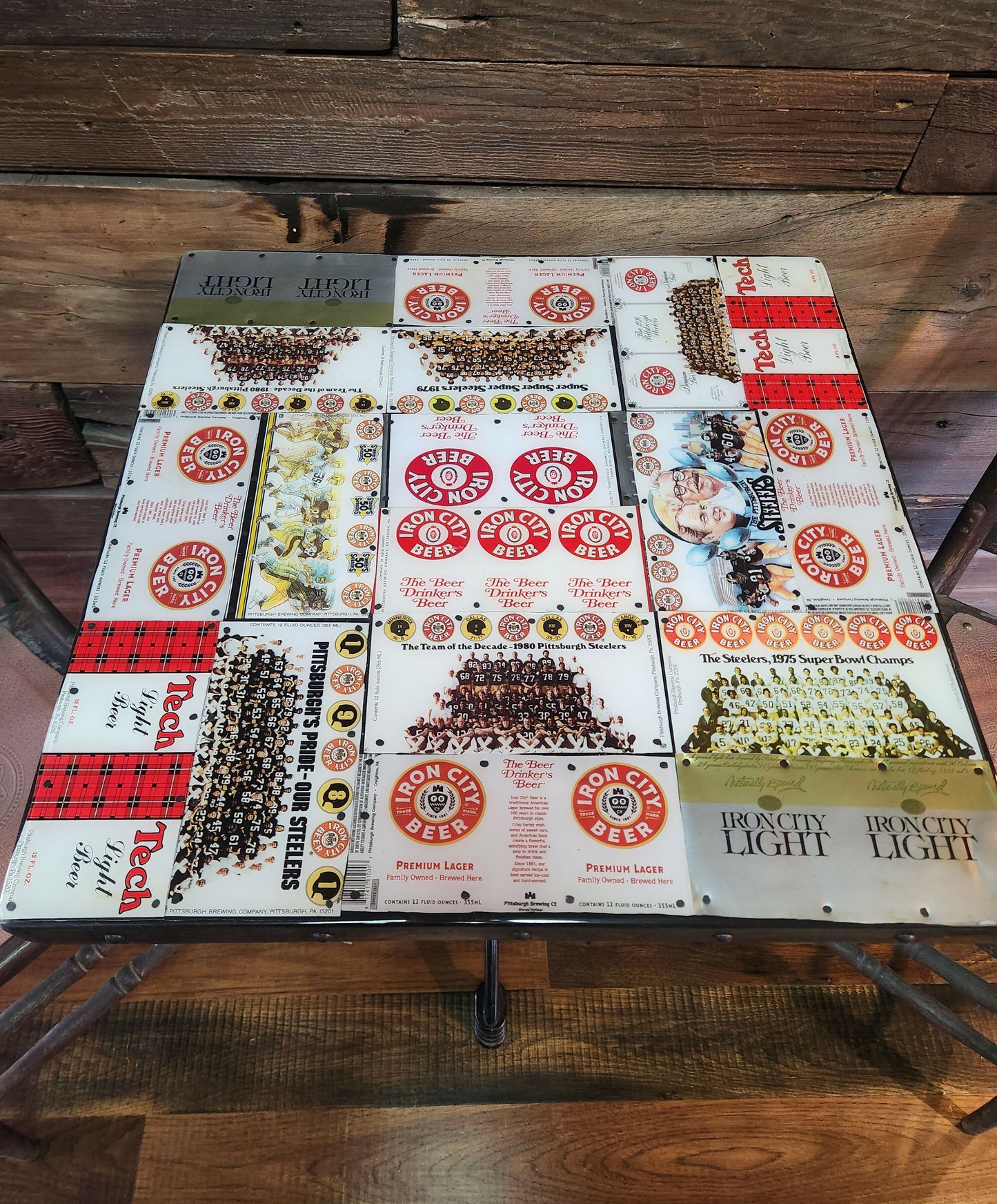 Iron City/ Pittsburgh Steelers pub table