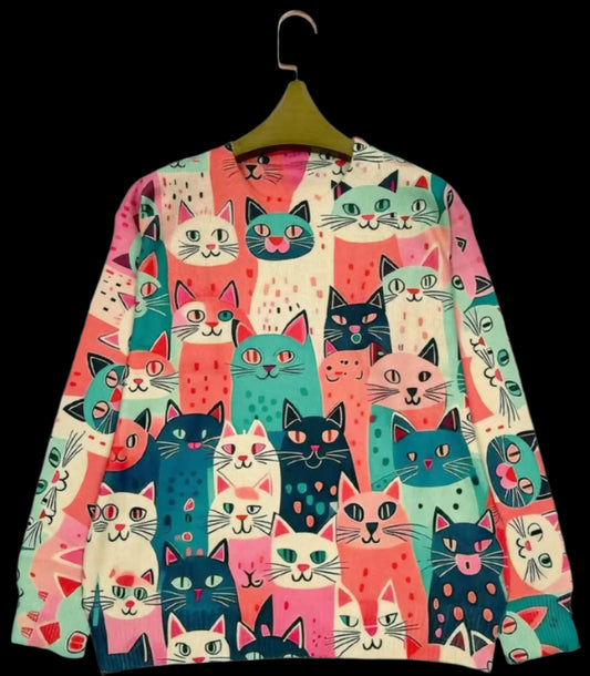 Pink cat sweater