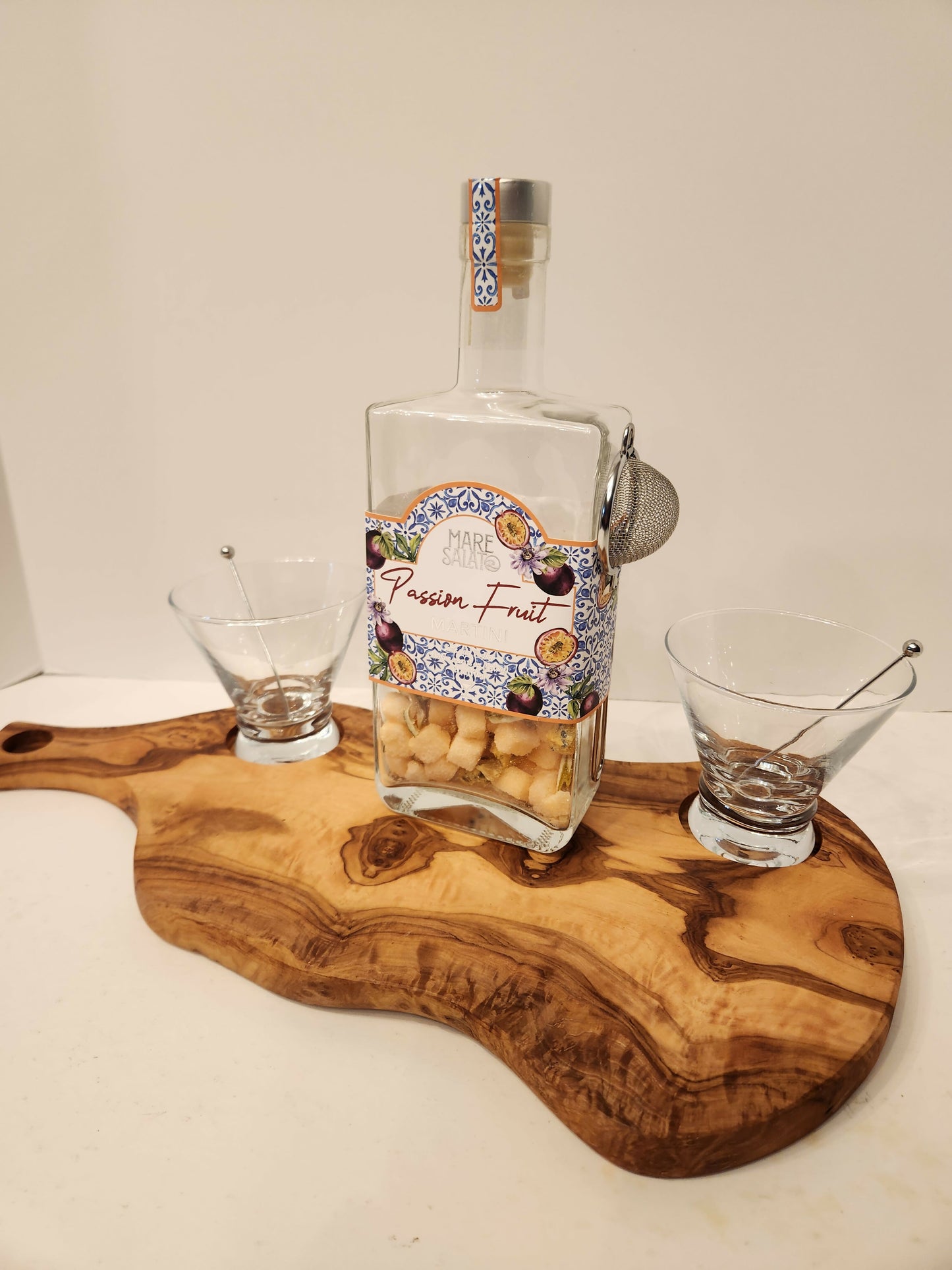 Char-Shooterie board and Passion Fruit Martini Cocktail set