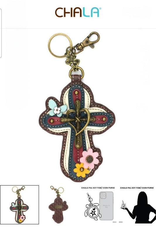 Anytime Crystals Chala Handbags Key Fob - Darling Cross