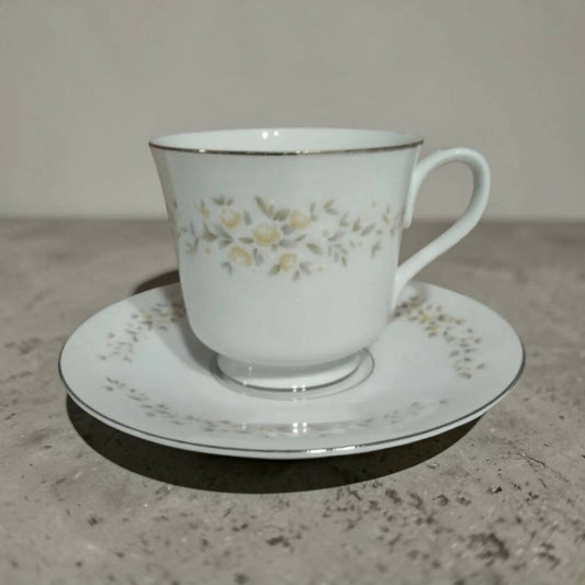 Vintage 1960's Crown Victoria Fine China Carolyn Tea Cup And Saucer