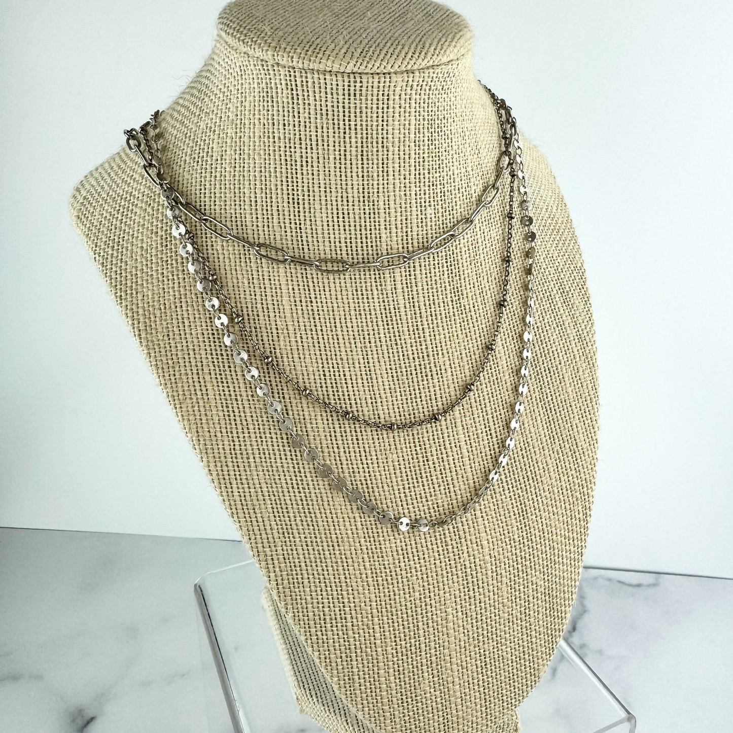 Silver Layering Chain Necklace