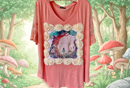 Alice Lace Sleeve Shirt XL