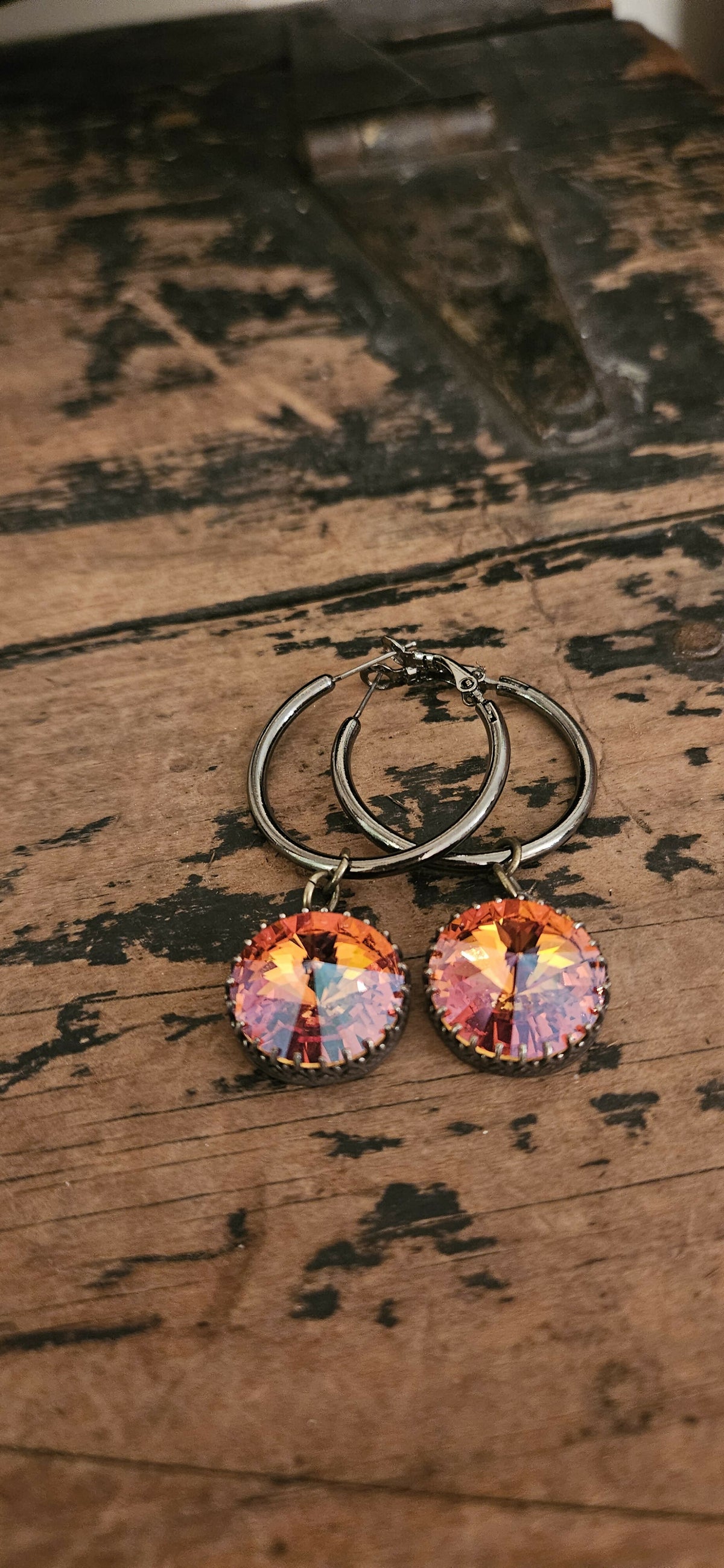 Anytime Crystals Phoenix Flare Swarovski Crystal Earrings