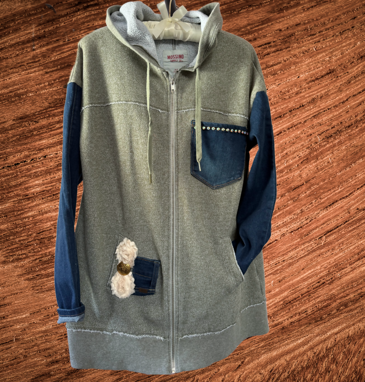 Cowgirl Denim Zip Hoodie XL