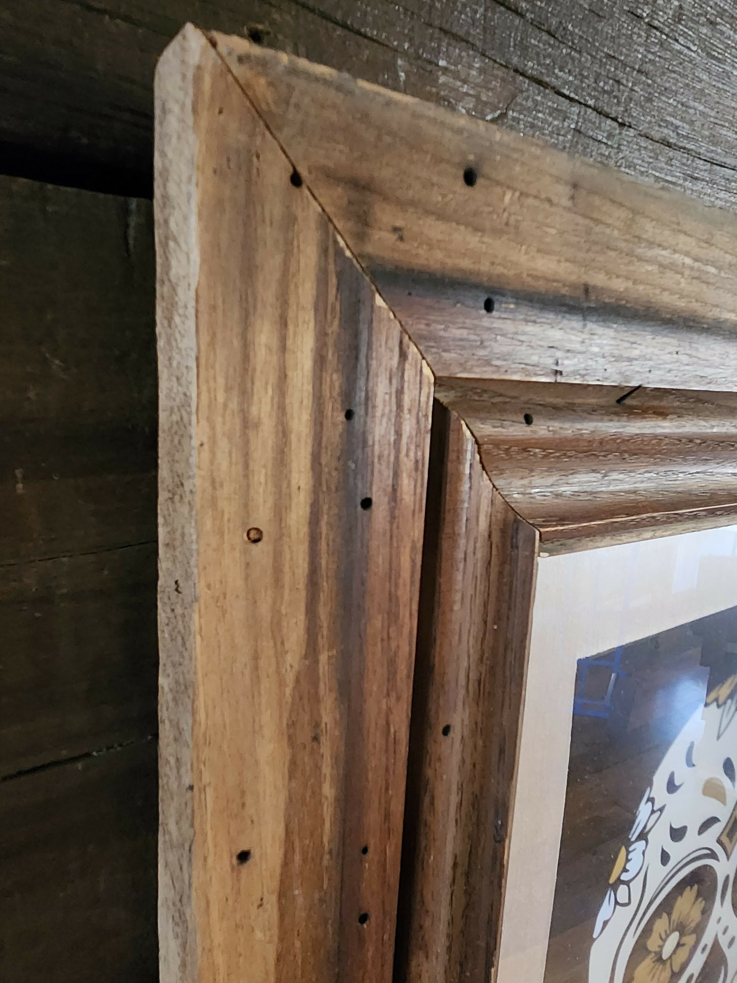Sugar Skull photo in Rustic Frame