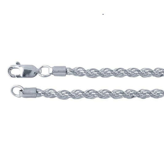 STERLING SILVER 3mm FRENCH ROPE CHAIN - 24"