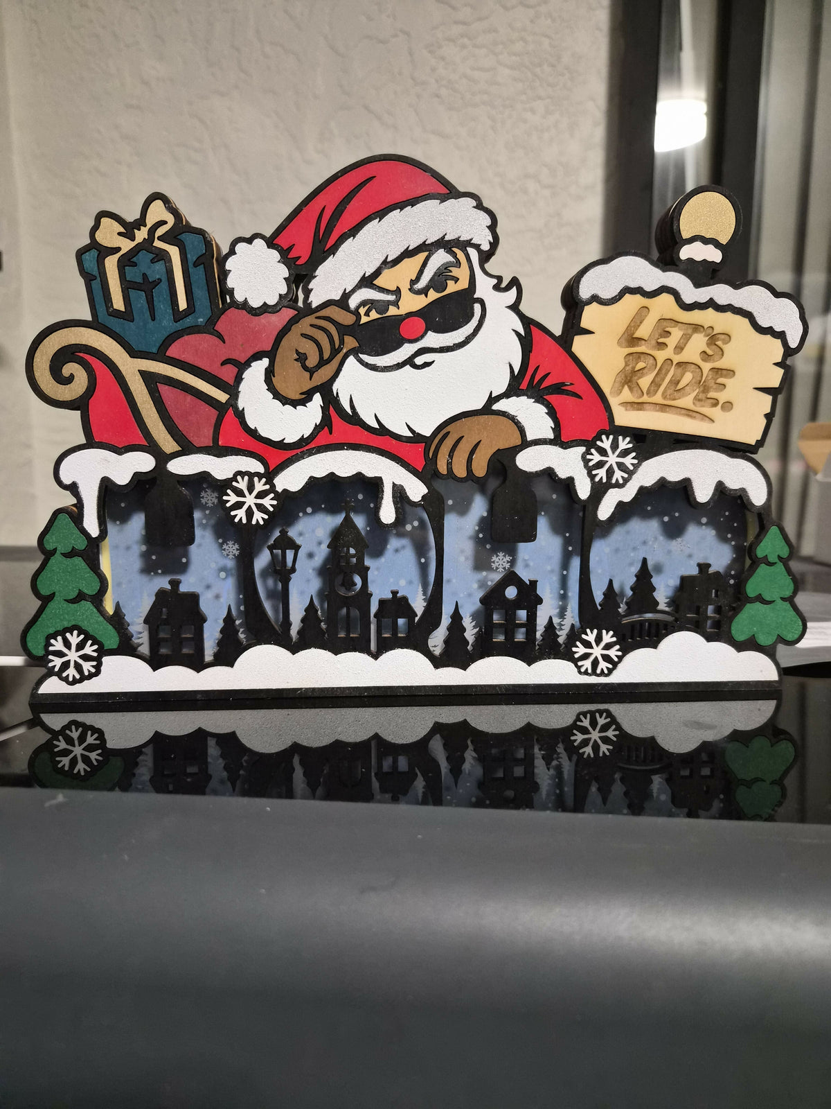 Christmas Santa HoHo Table Top Light