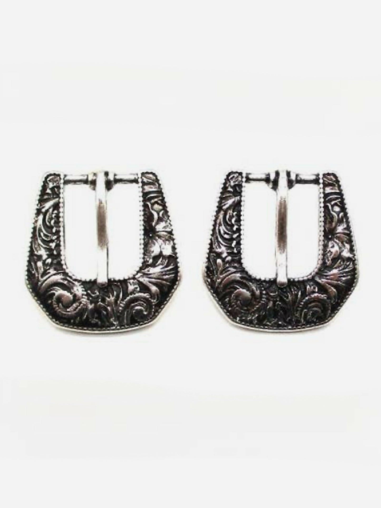 Western Belt Buckle Post Earrings