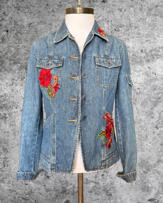 Upcycled Denim Dress Jacket Small