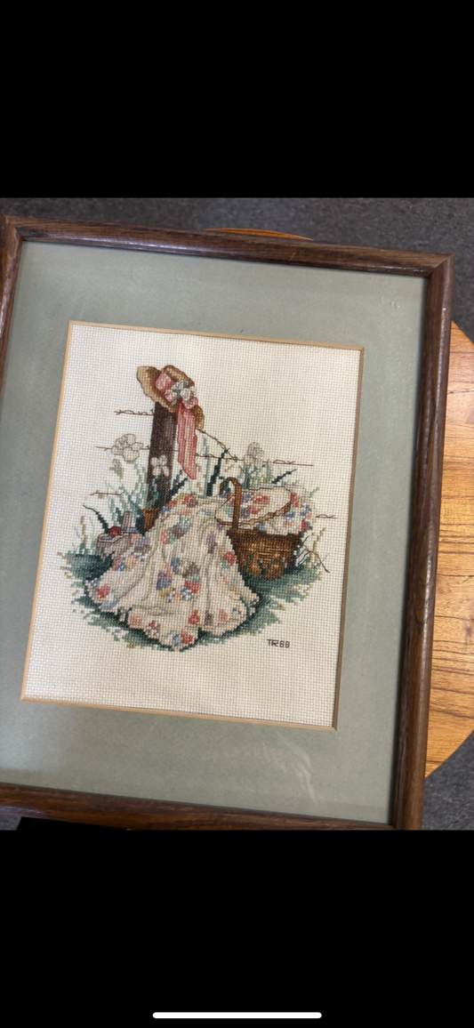 Cross stitch hat and quilt
