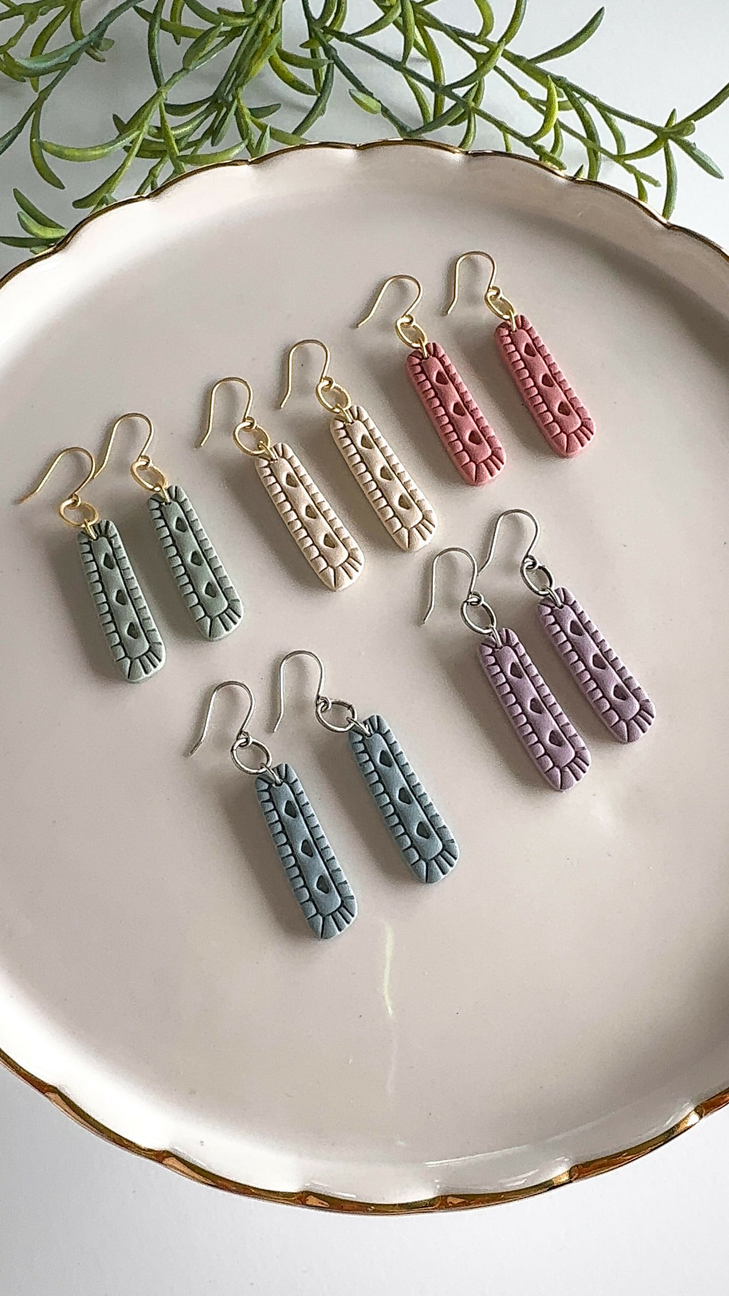 Ruby Clay Earring