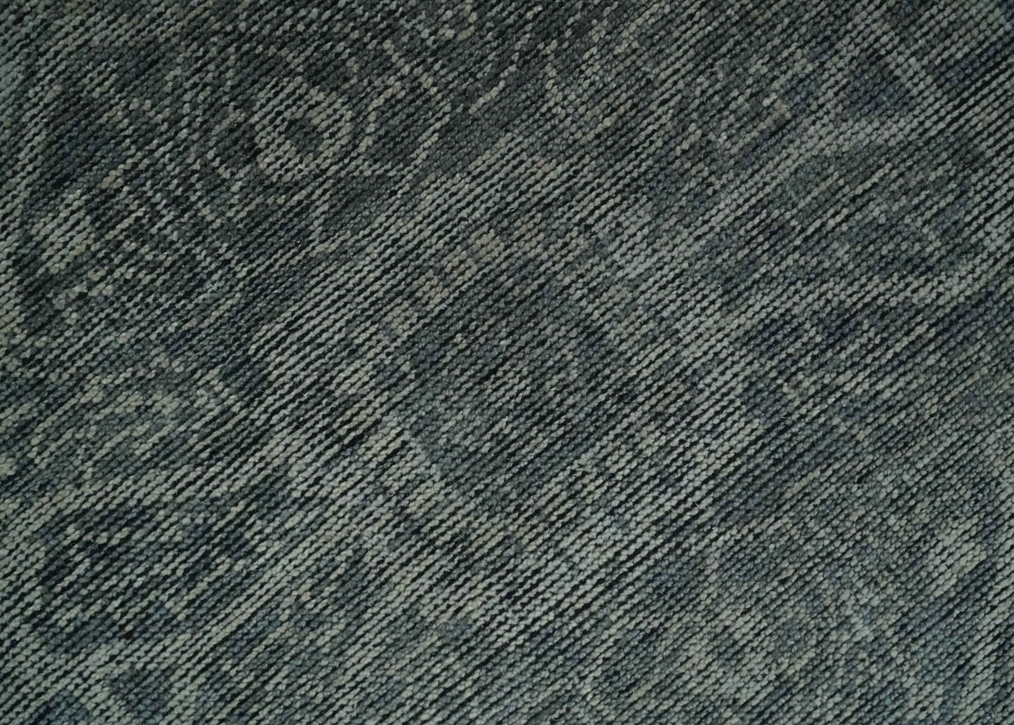 Antique Style Charcoal and Silver Traditional Heriz Medallion 8x10 wool Area Rug