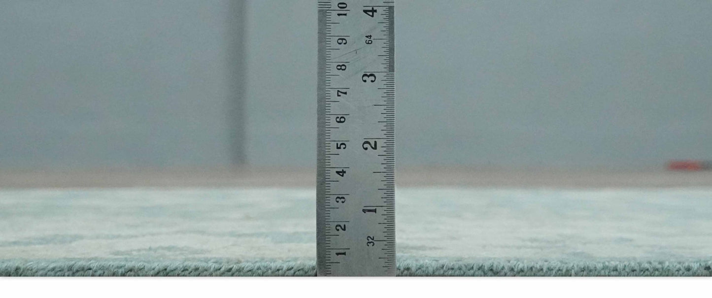 Antique Style Ivory and Gray Hand Knotted Traditional Oushak 2x4 wool Bedside Rug