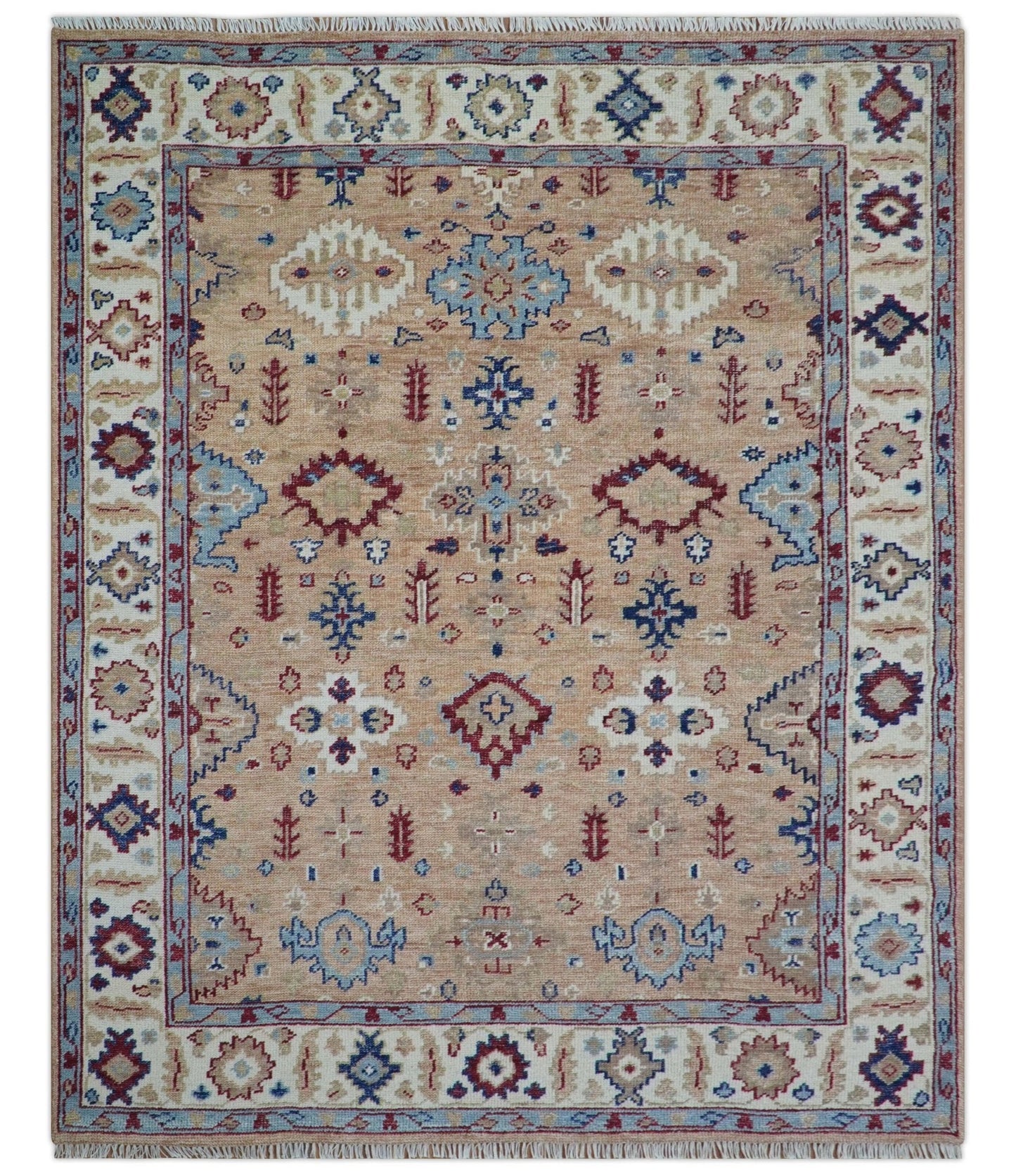 Astra Custom Made Turkish Peach Hand knotted Wool Rug