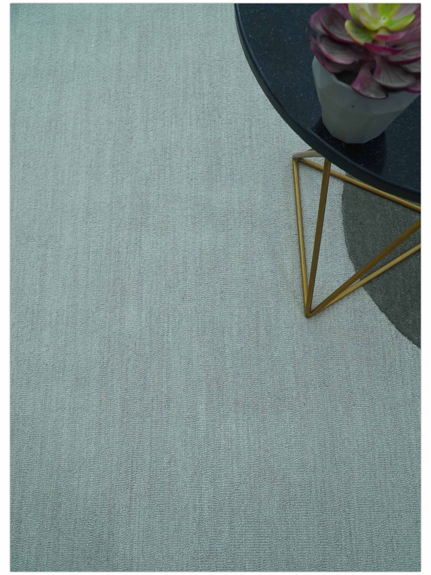 Azure Custom Made Modern Design Gray and Brown Hand Tufted Wool Rug