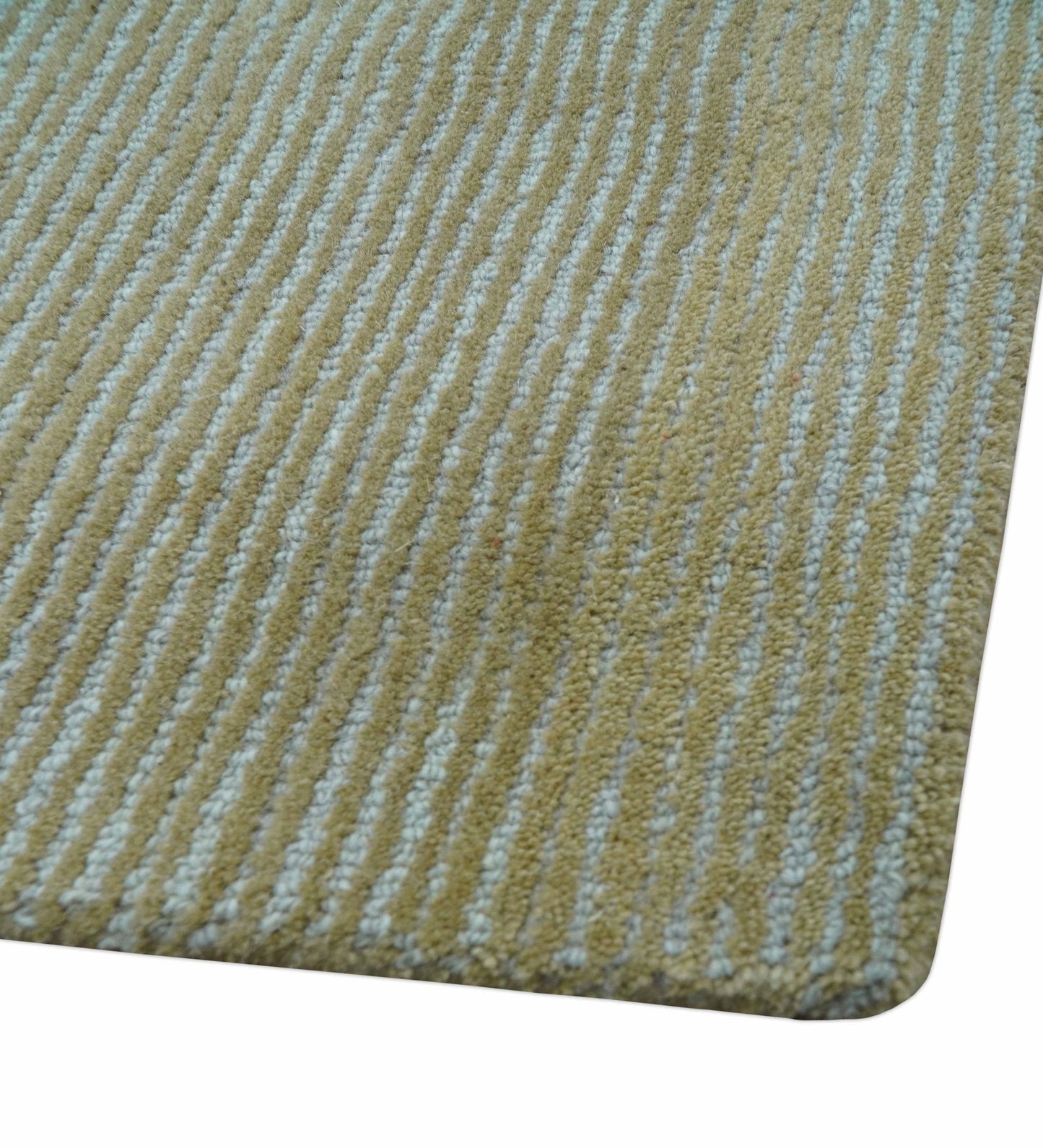 Azure Custom Made Modern Design Gray and Brown Hand Tufted Wool Rug