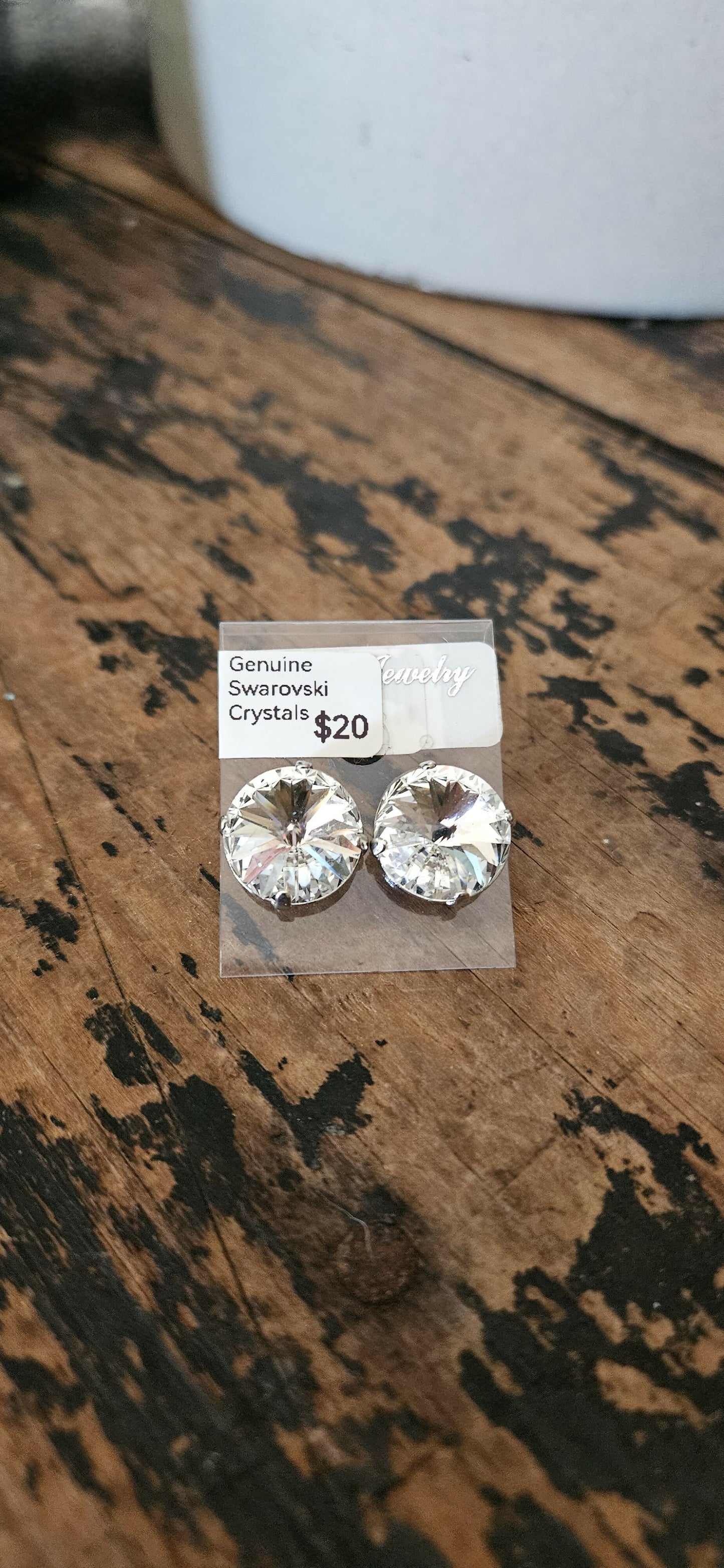 Anytime Crystals 14mm Clear Ice Earrings