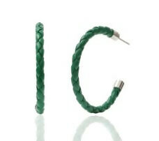 kelly green braided hoop