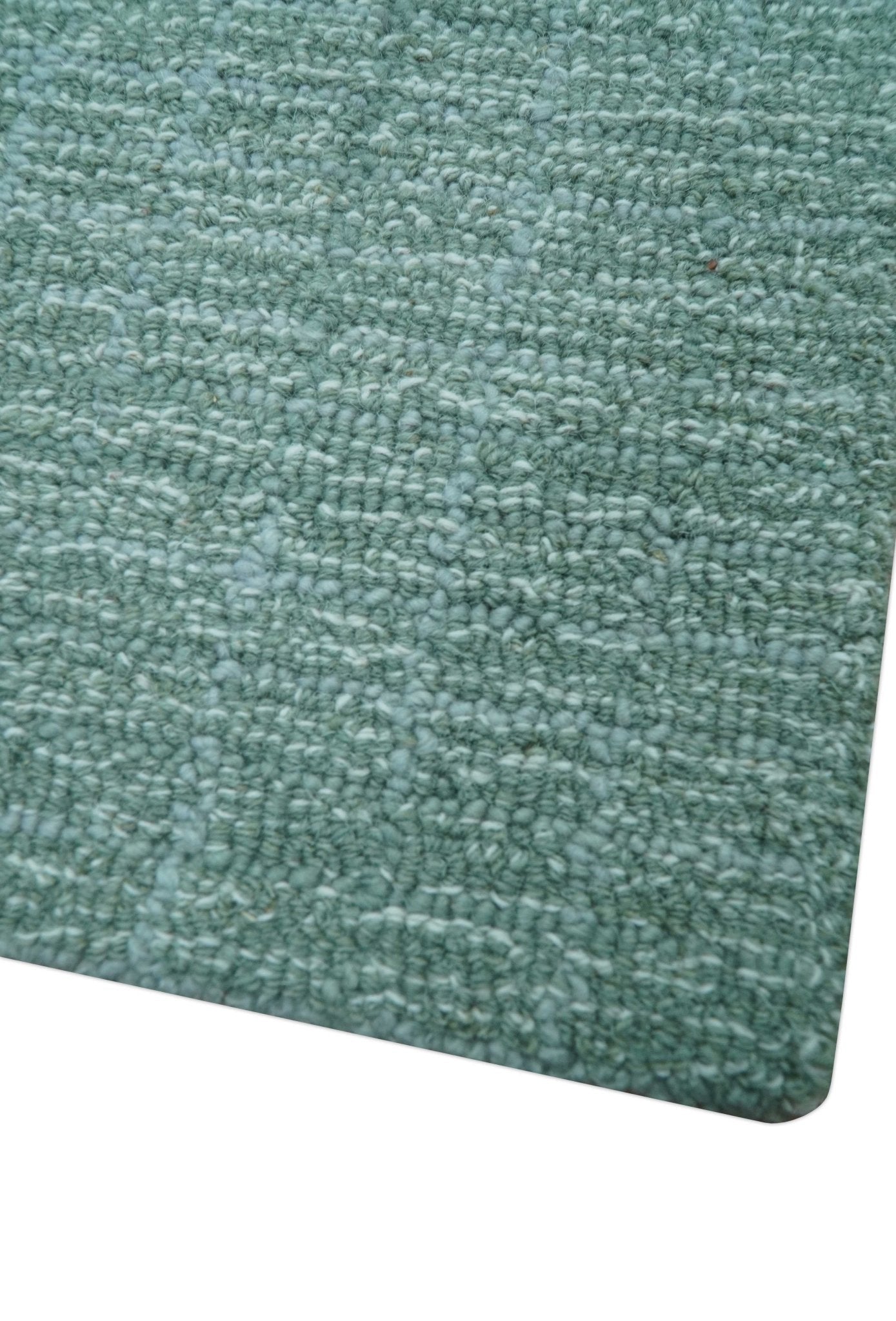 Cam Custom Made Modern Style Teal Hand Tufted Wool Rug