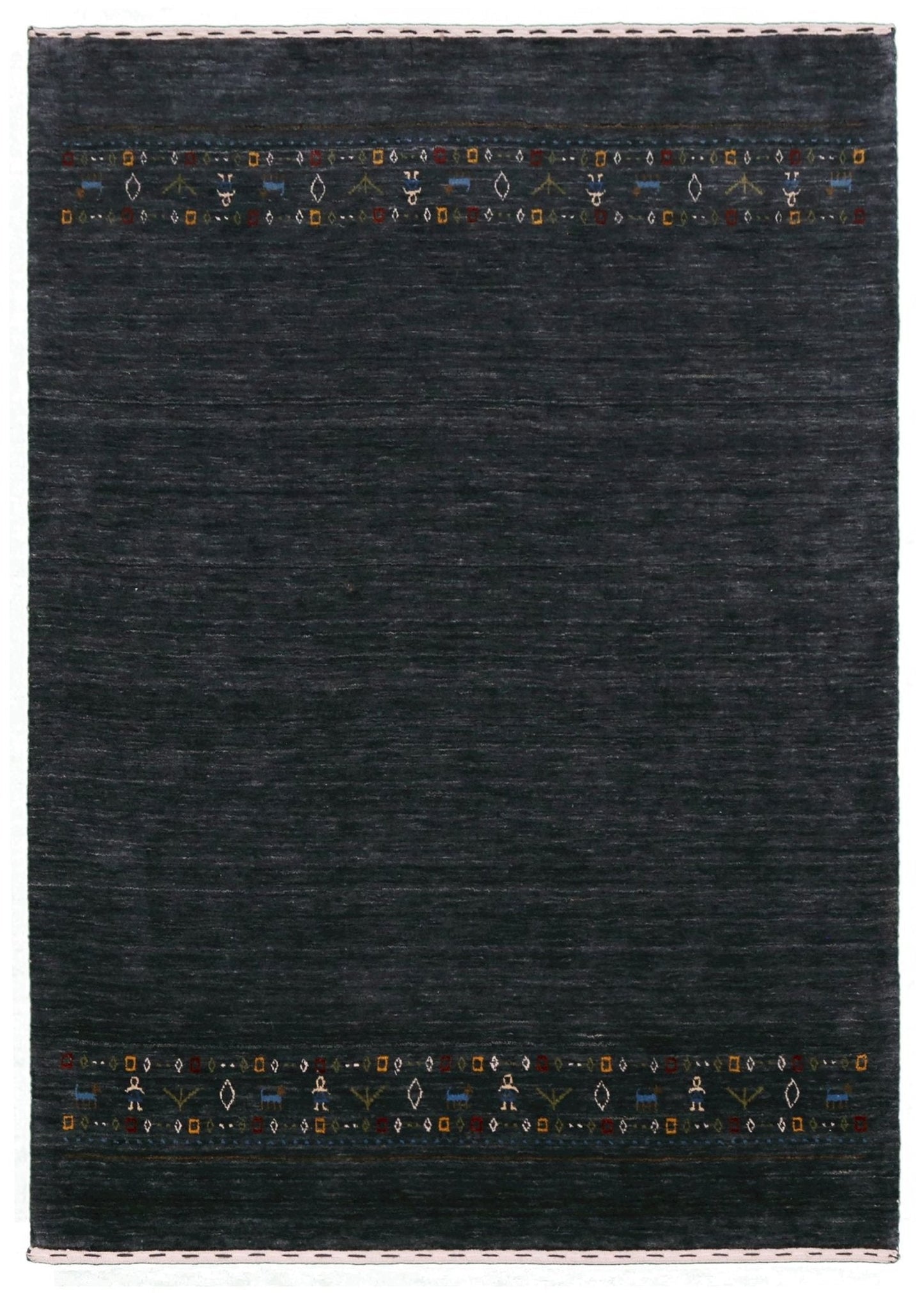 Contemporary Design Charcoal Hand Loomed Wool Area Rug