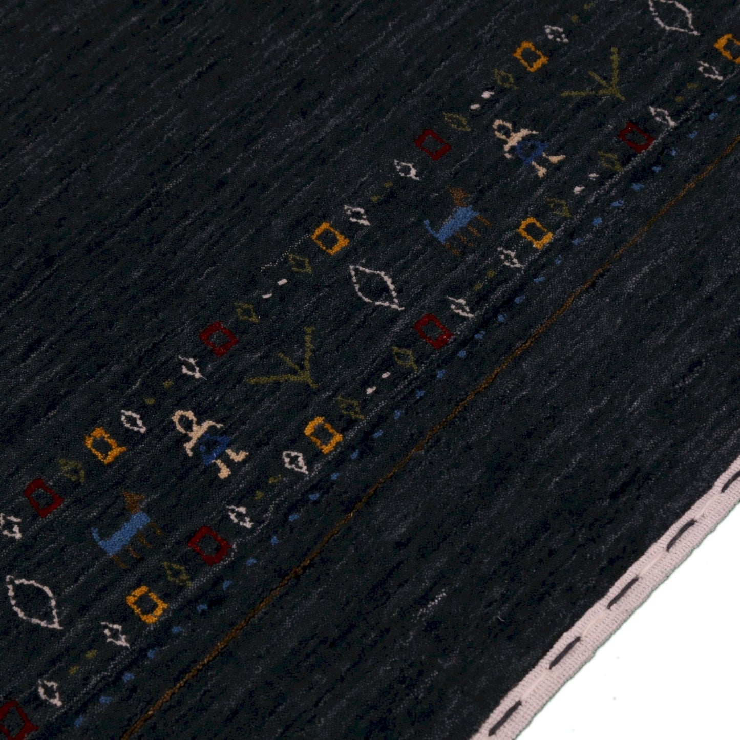Contemporary Design Charcoal Hand Loomed Wool Area Rug
