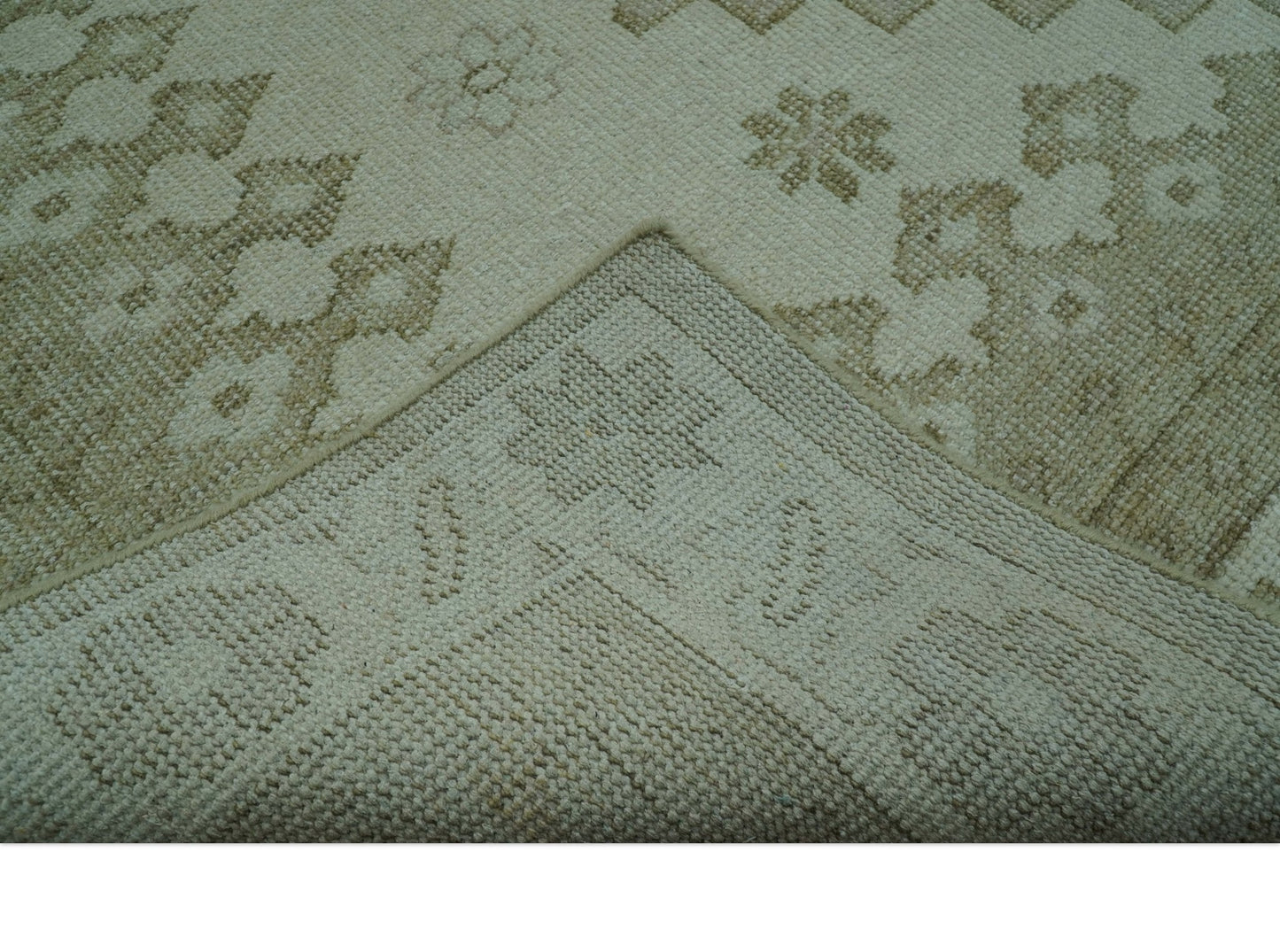 Custom Made Beige Traditional Turkish Design Hand knotted Wool Area Rug