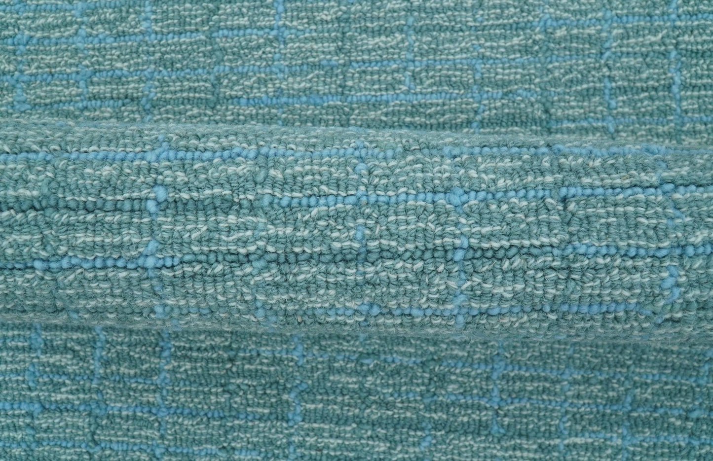 Custom Made Blue Modern Style Hand Tufted Wool Rug
