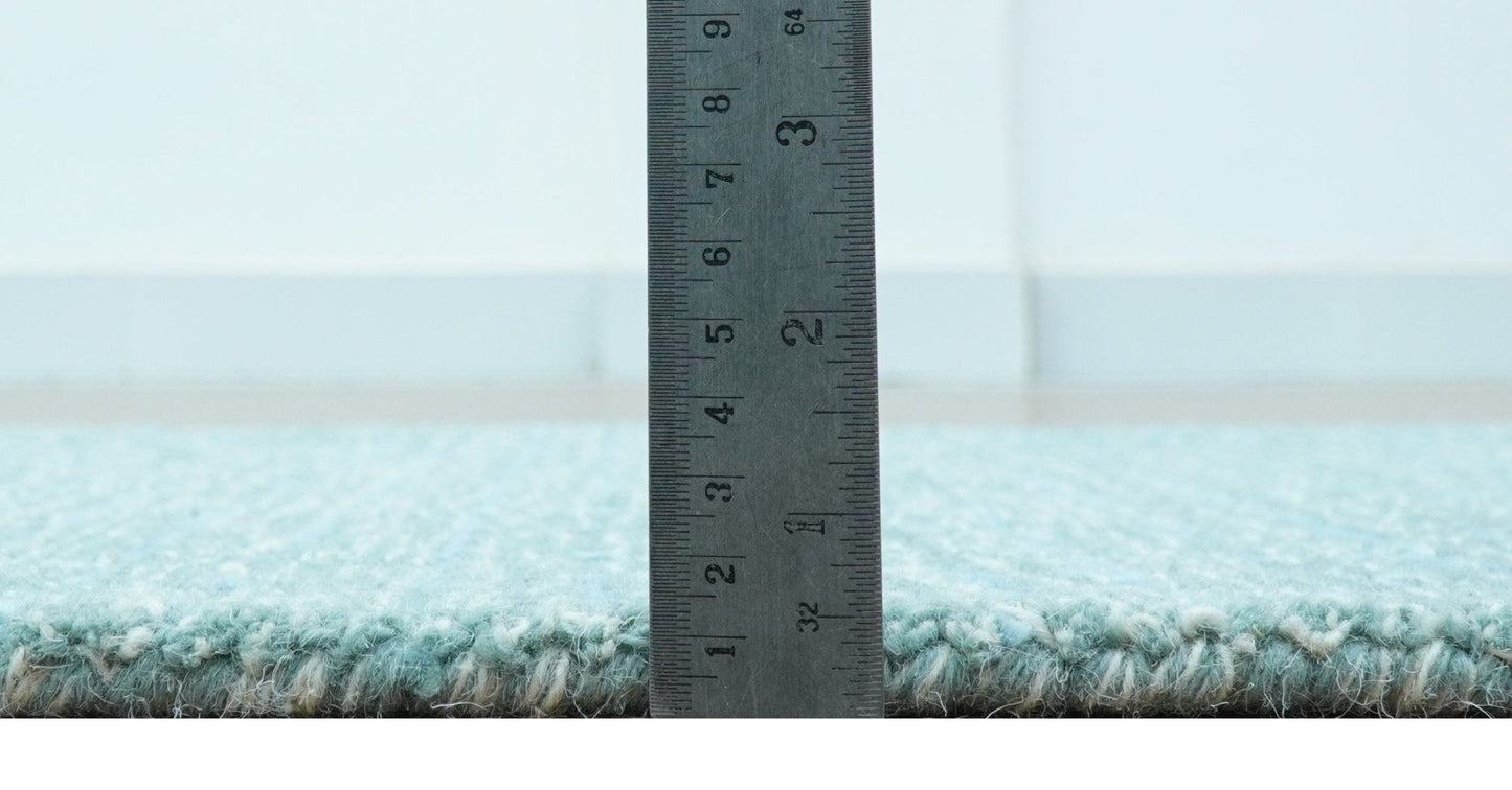 Custom Made Blue Modern Style Hand Tufted Wool Rug