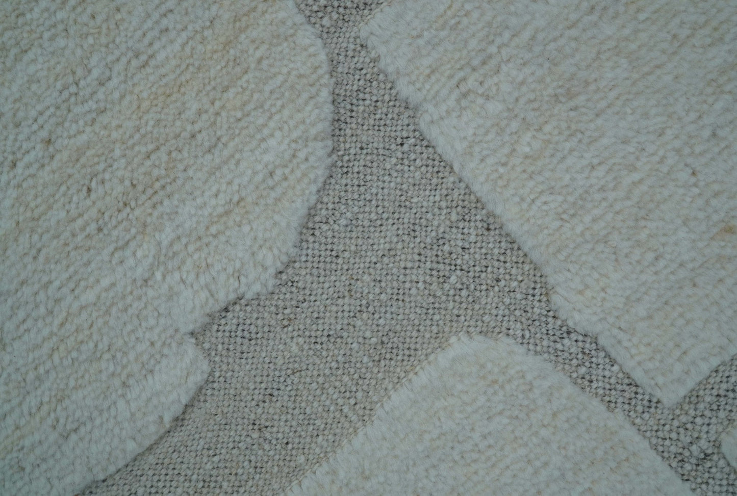Custom Made Contemporary Gray Hand Knotted Wool Area Rug