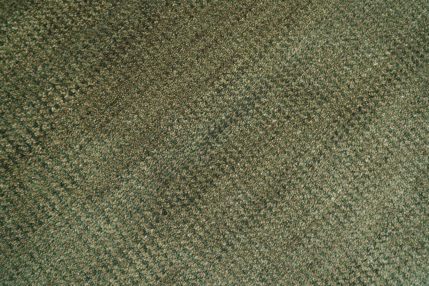 Custom Made Hand Knotted Blue and Brown Stripes Design Contemporary Area Rug