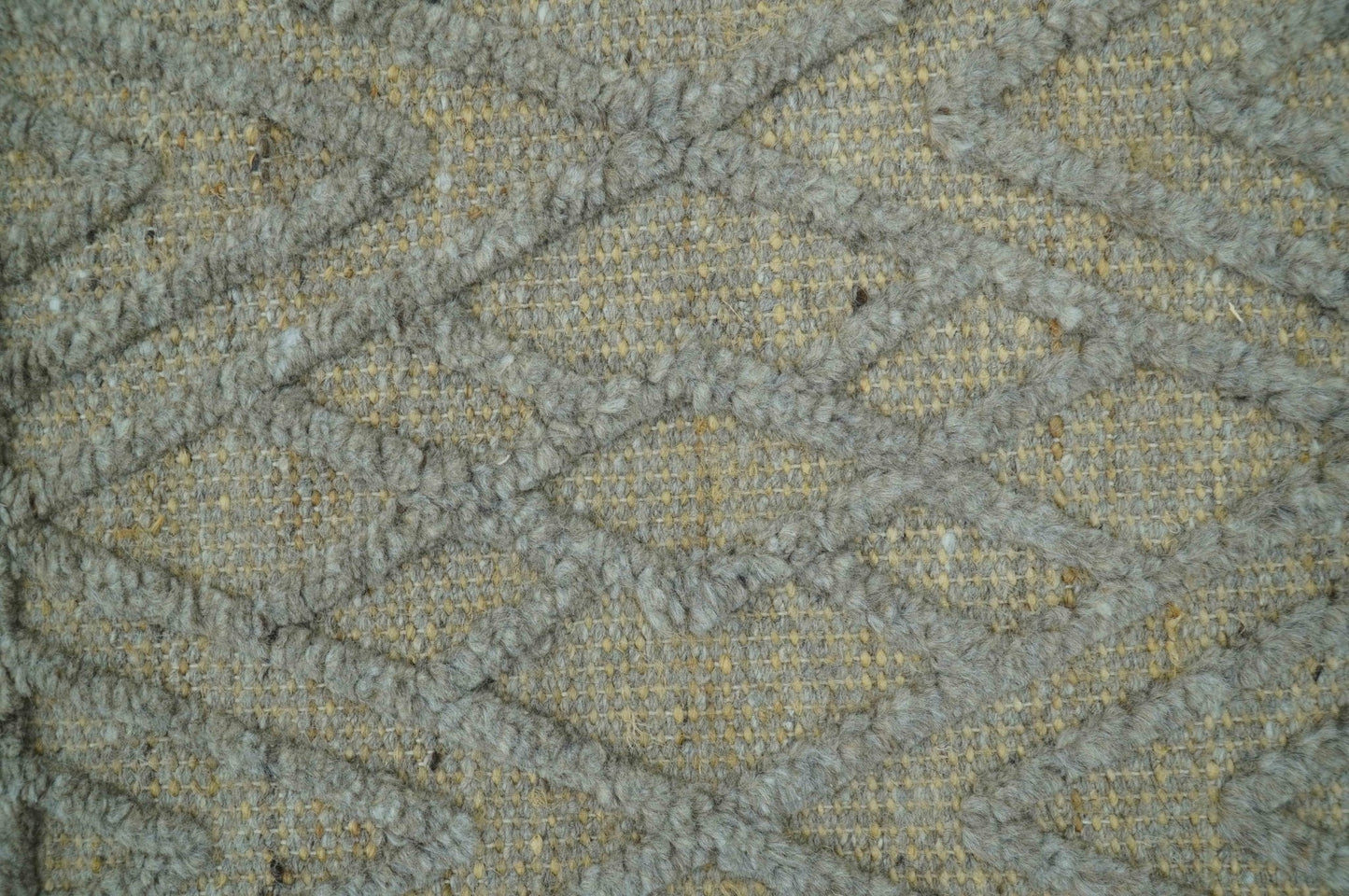 Custom Made Hand Knotted Modern Contemporary Gray Wool Area Rug