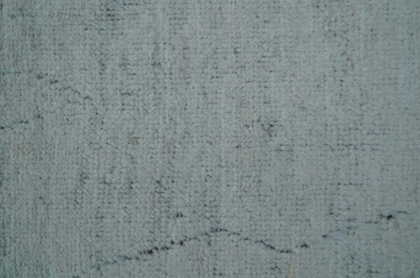 Custom Made Modern Contemporary White and Brown Hand Knotted Wool Rug