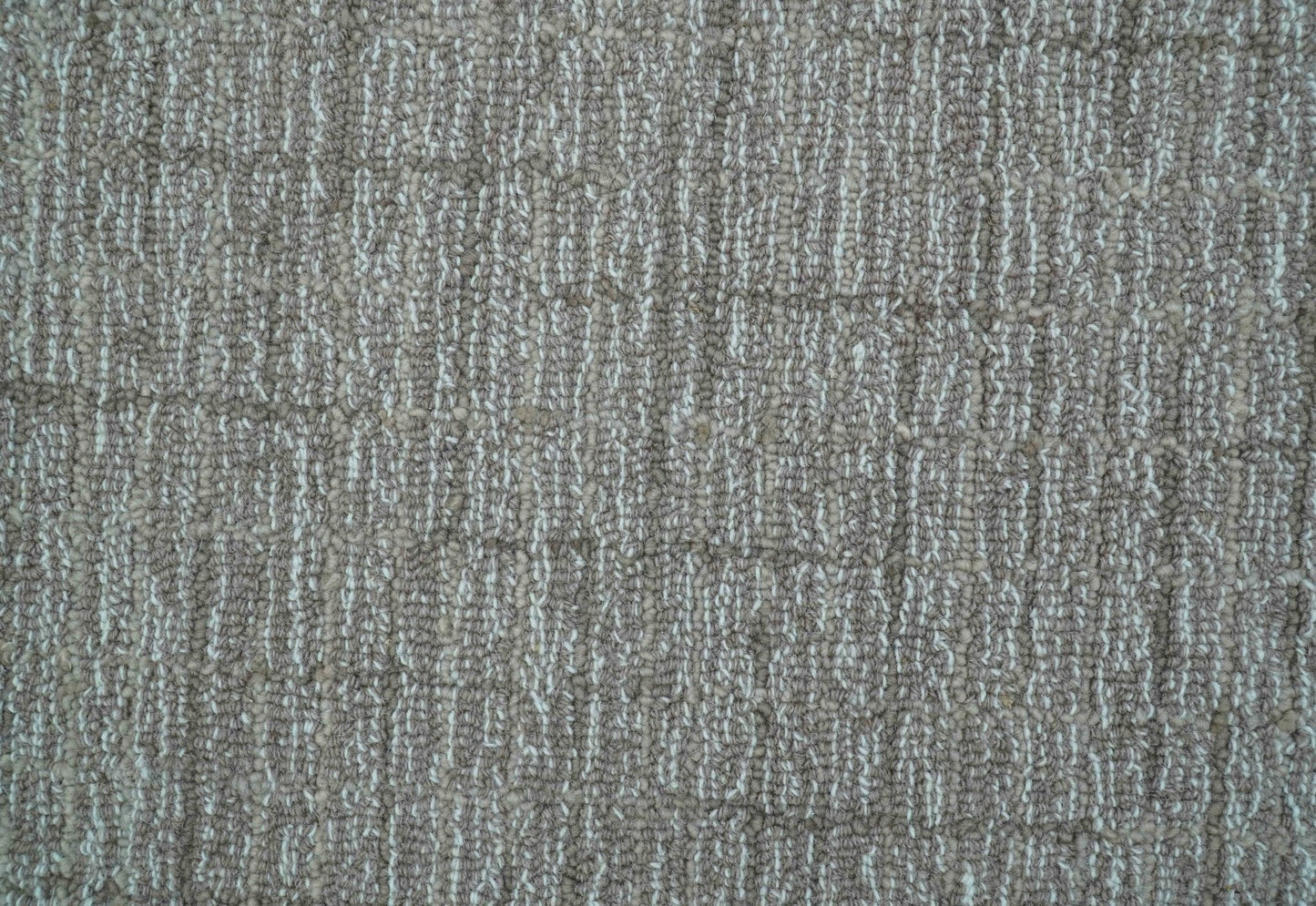 Custom Made Modern Style Brown Hand Tufted Wool Rug