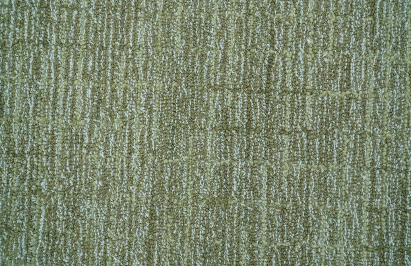 Custom Made Olive and Beige Modern Style Hand Tufted Wool Rug