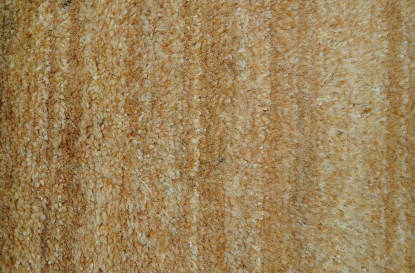 Custom Made Solid Design Camel Hand Knotted Wool Area Rug