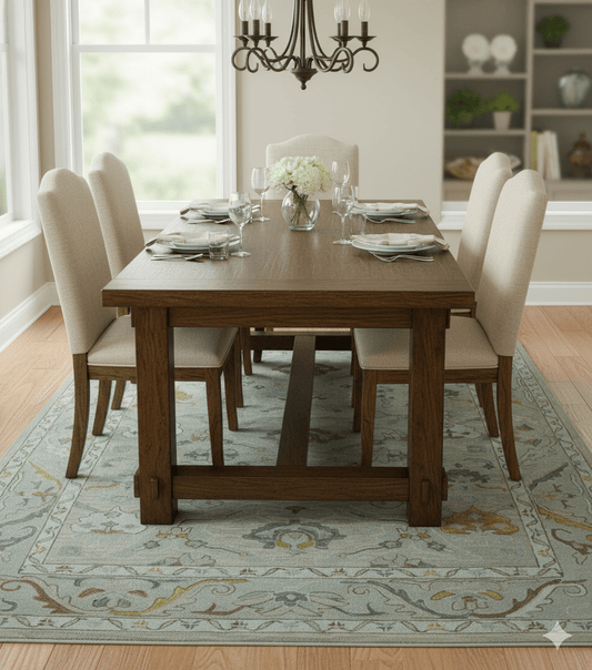 Custom Made Traditional Design Beige Peach Hand Tufted Wool Area Rug