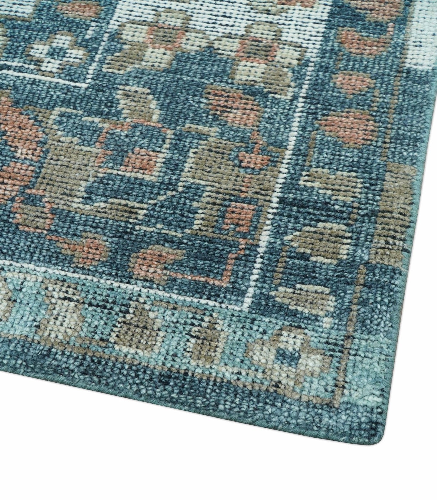 Custom Made Turkish Design Multi color Hand Knotted Wool Rug