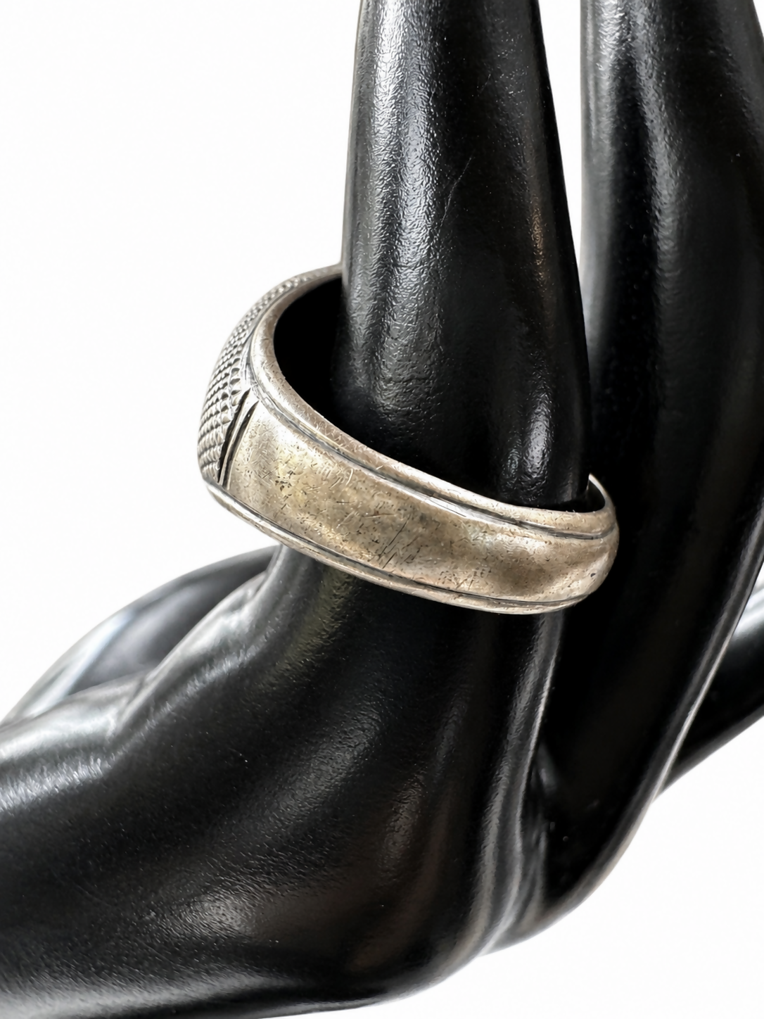Sterling Silver Natural Turquoise Statement Ring | Size 11 | 14g
