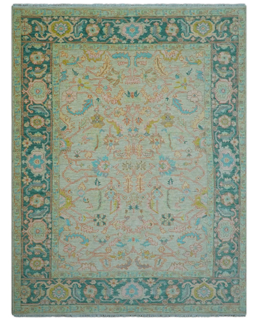 Elaine Custom Made Beige Traditional Design Hand Knotted Wool Rug