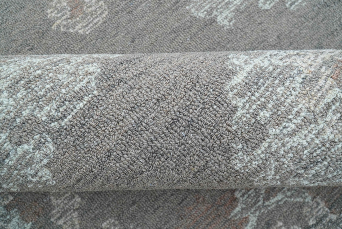 Elvin Custom Made Traditional Oushak Gray Hand Tufted wool rug