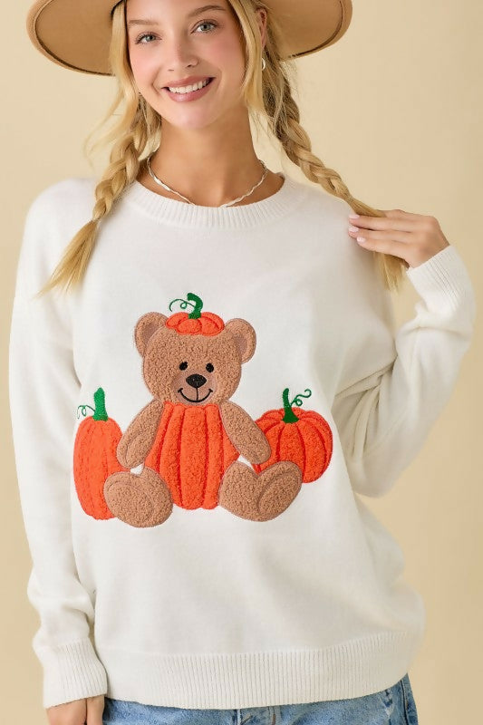 Pumpkin Teddy Bear Sweatshirt