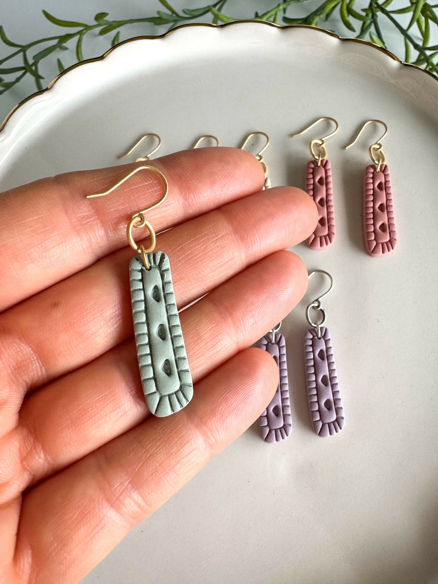Ruby Clay Earring