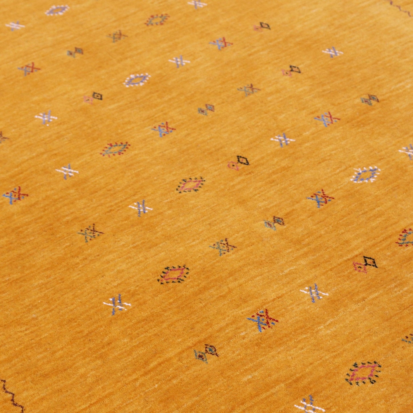 Gold Tribal Center Medallion Hand Loomed Wool Area Rug