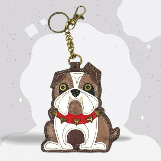 Anytime Crystals Chala Handbags Fob/Coin Purse - Bulldog