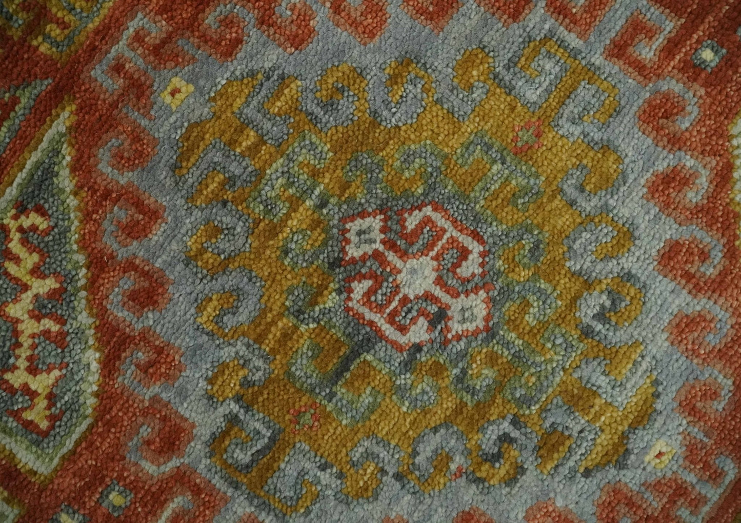 Hand Knotted Rust and Beige Oriental Traditional Multi Size Wool Area Rug, Living Room and Bedroom Rug