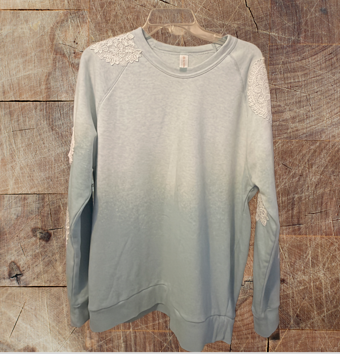 Bleached Ombre Upcycled Sweatshirt Size XL