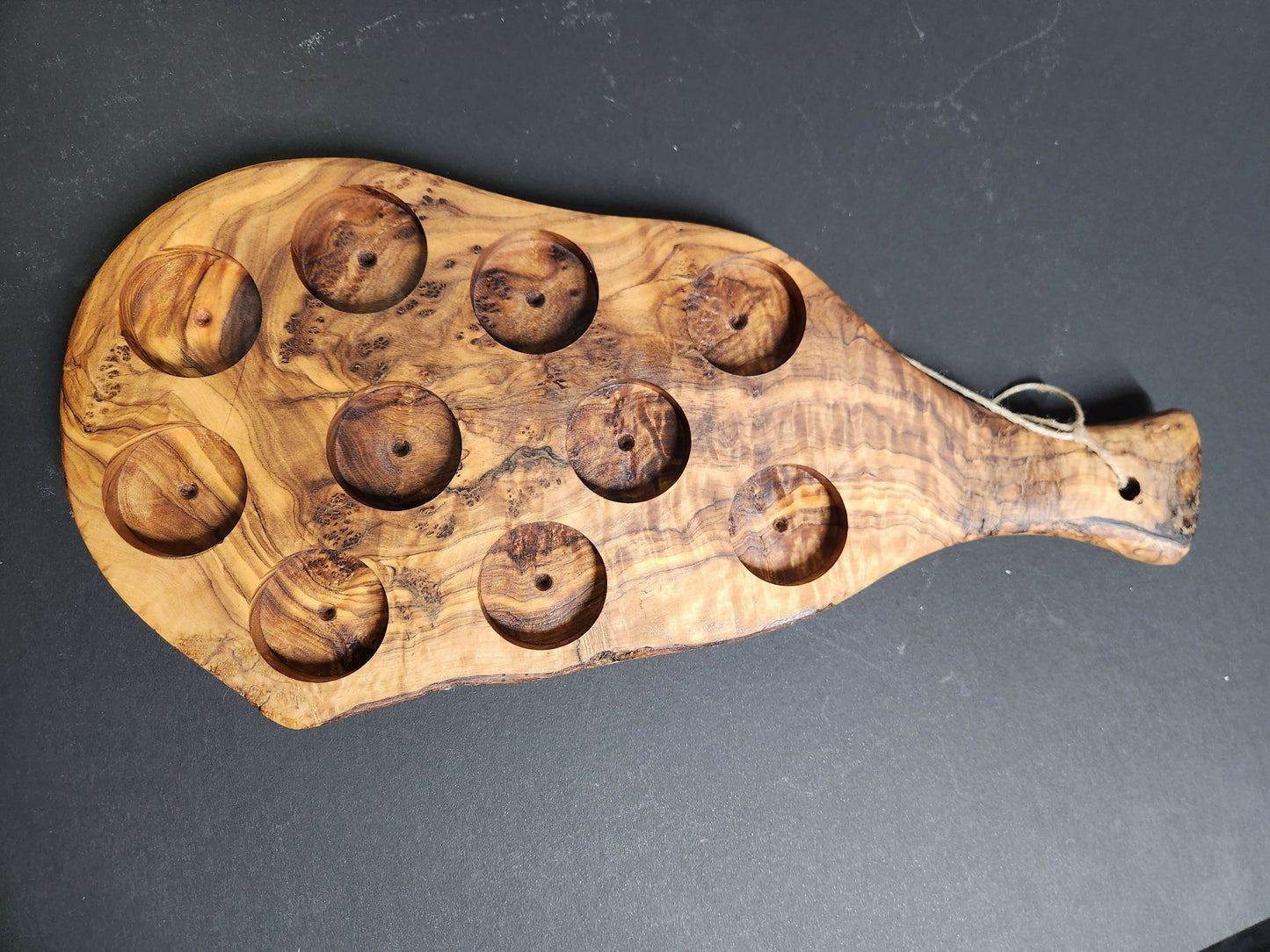 Olive wood Char-shooterie board 6