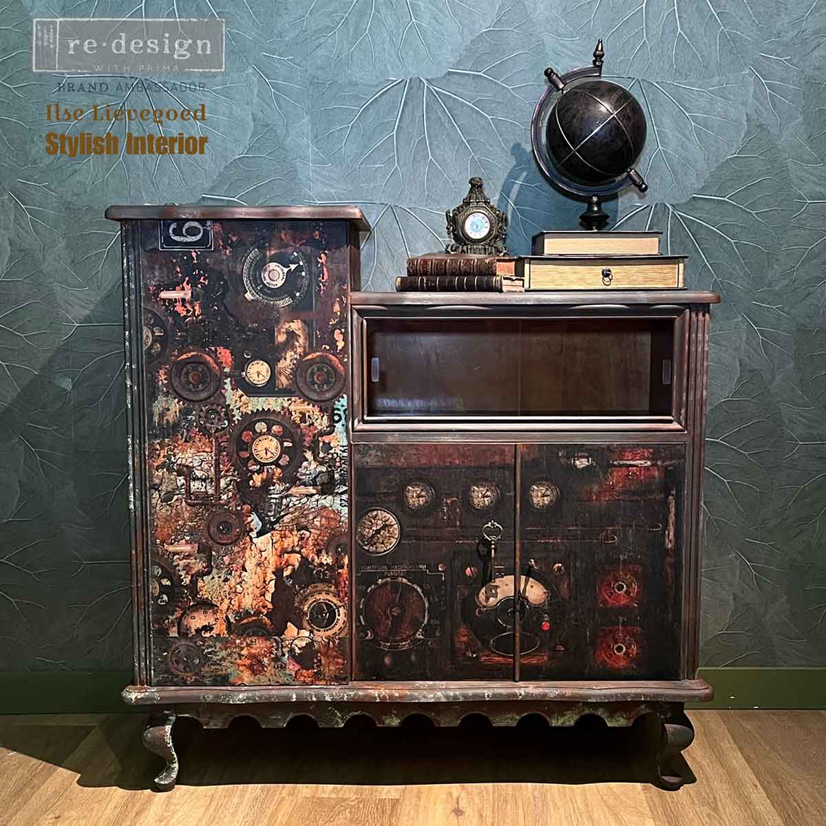A1 Decoupage Fiber - Aged Machinery Elegance