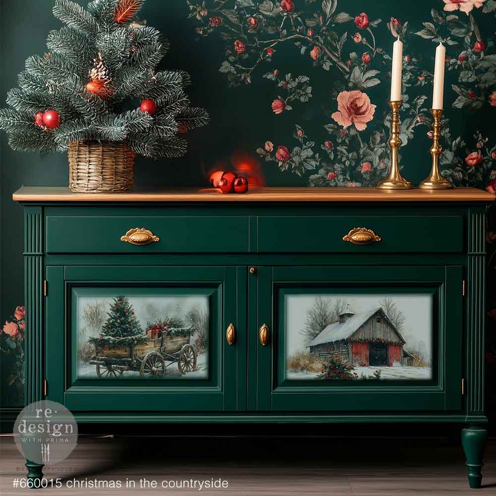 A3 DECOUPAGE FIBER PACK – Christmas in the countryside – 3 SHEETS, 11.7″X16.5″